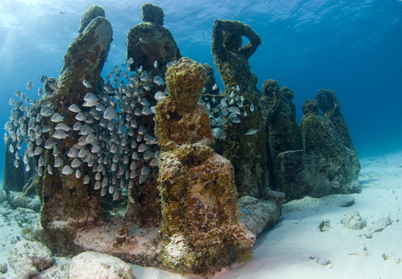 Underwater Statues, Cancun | Getty Images Photo by Luis Javier Sandoval/VW Pics/Universal Images Group