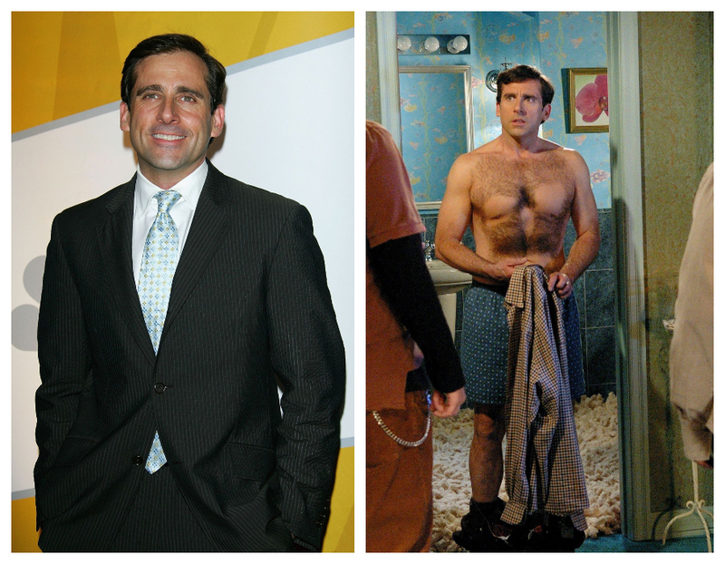 Steve Carell Waxed Off His Hair in ‘The 40-Year-Old Virgin’ | Getty Images Photo by Evan Agostini & Alamy Stock Photo by AJ Pics