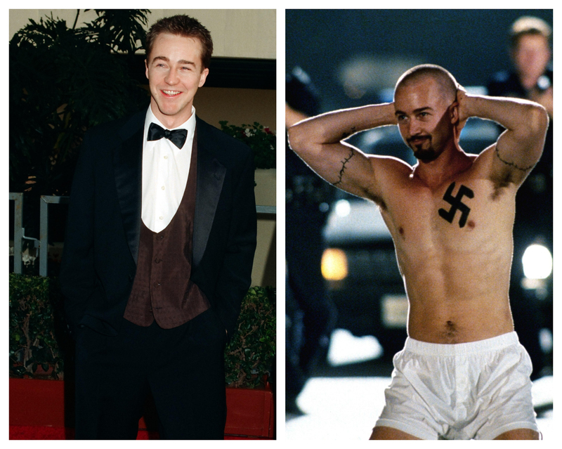 Edward Norton Gets in Shape for 'American History X' | Alamy Stock Photo by PictureLux/The Hollywood Archive & AJ Pics