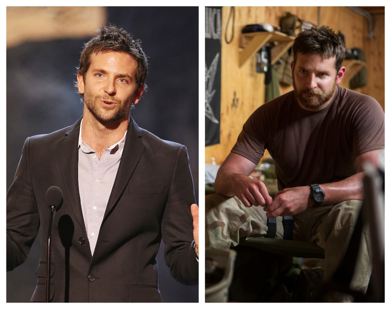 Bradley Cooper Weighed 225 lbs. for ‘American Sniper’ | Getty Images Photo by Michael Tran/FilmMagic & Alamy Stock Photo by PictureLux/The Hollywood Archive