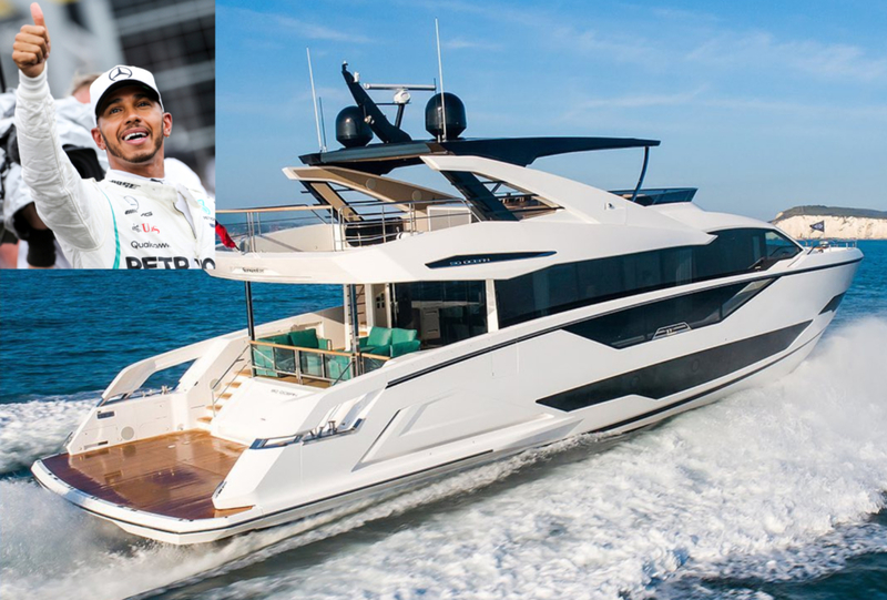 Lewis Hamilton Doesn’t Race at Sea | Instagram/@sunseeker_int & Shutterstock