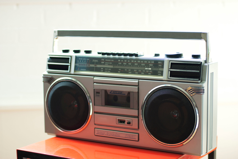 1980s boom boxes | Alamy Stock Photo by JAMES LANGE