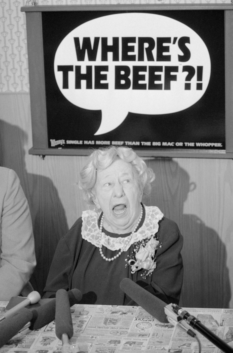 The “Where's the Beef?” Woman for Wendy's | Getty Images Photo by Bettmann