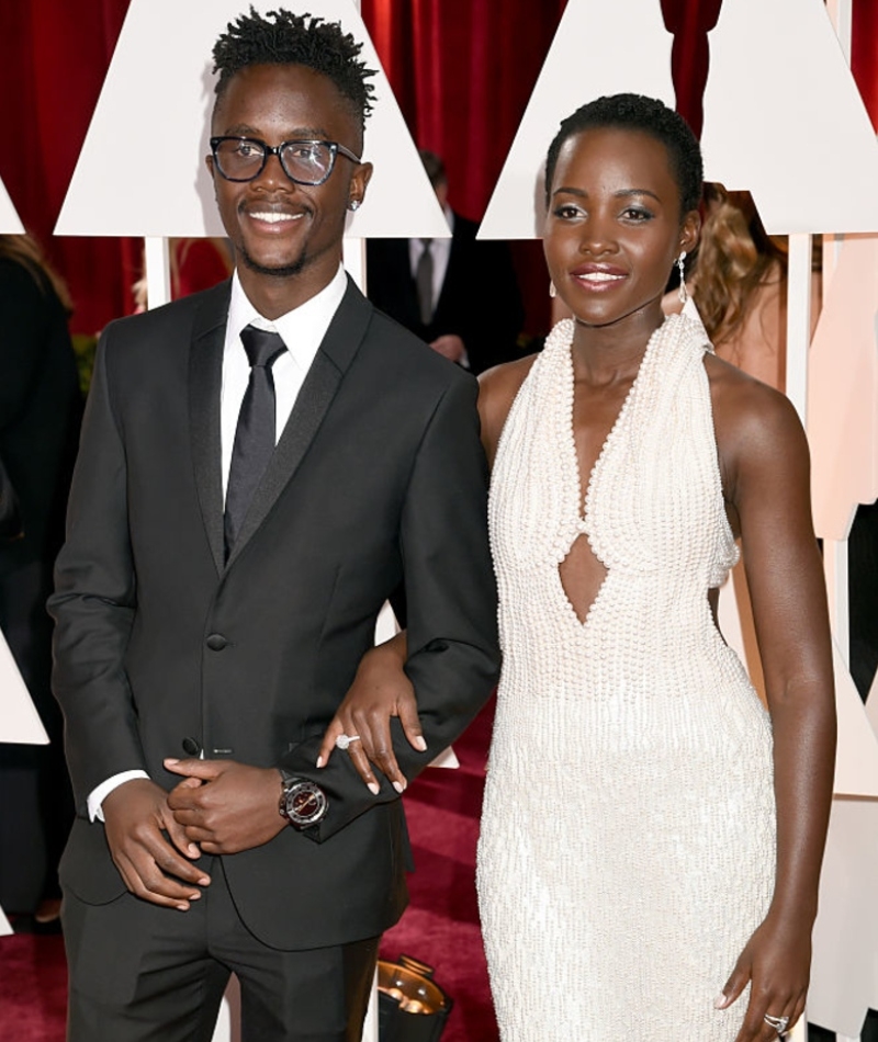 Lupita Nyong’o With Her Brother Peter | Getty Images Photo by Jeff Kravitz