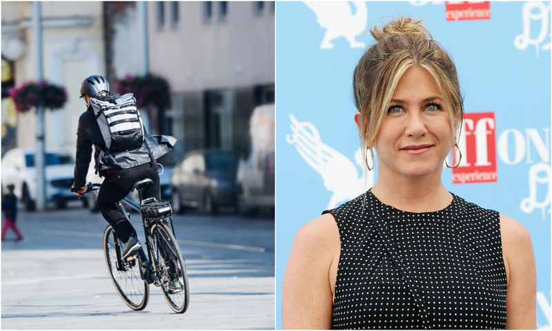 Jennifer Aniston: Bike Messenger | Shutterstock & Getty Images Photo by Vittorio Zunino Celotto