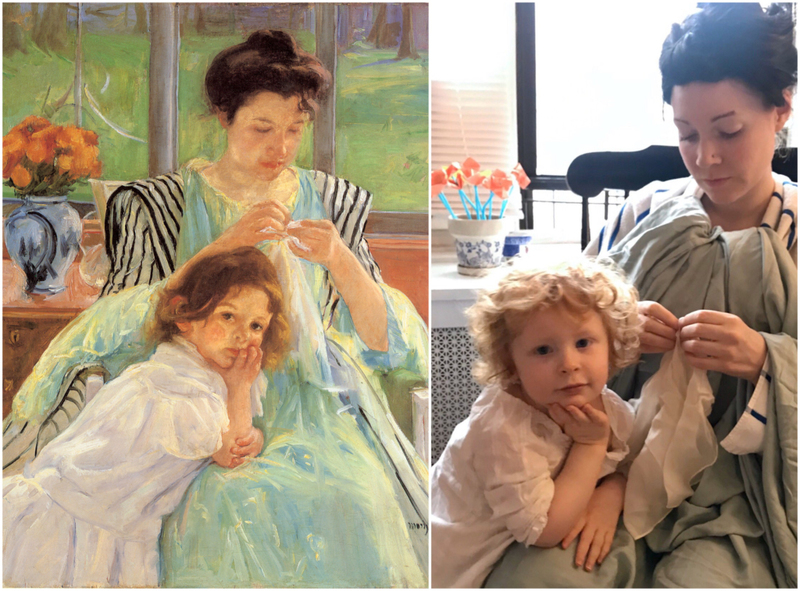 Capturing the Feel | Young Mother Sewing by Mary Cassatt/Alamy Stock Photo & Twitter/@R_J_Carey