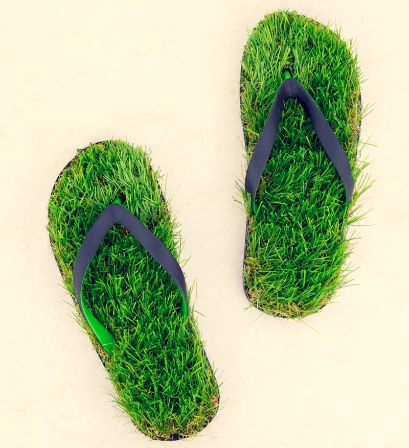 Grassy Flip-Flops | Shutterstock