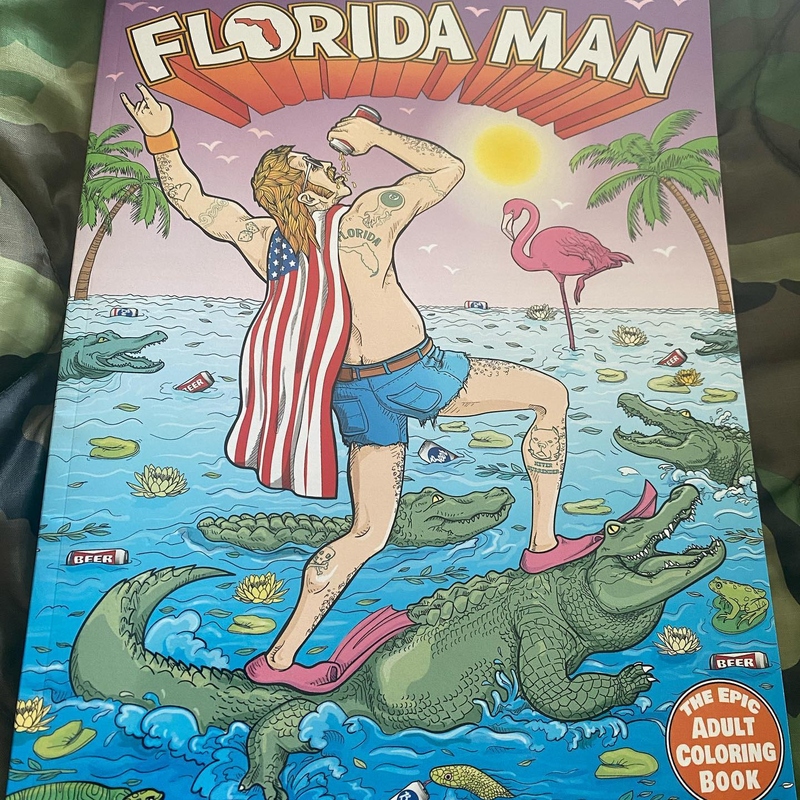 Florida Man Adult Coloring Book | Instagram/@mikullll