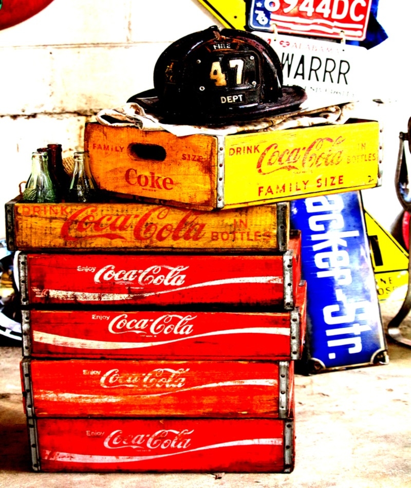 Vintage Soda Crates | Shutterstock Photo by maxbrux