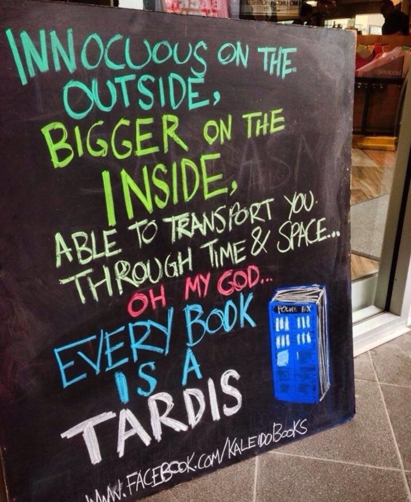 Every Book Is a Tardis | Facebook/@KaleidoBooks