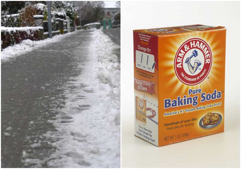 Melt the Ice on Your Driveway With Baking Soda | Alamy Stock Photo by Lucia Gajdosikova & focal point/Shutterstock