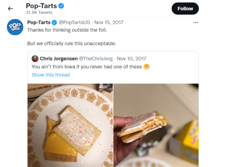 Just Eat Them Normally, People, Come On | Twitter/@PopTartsUS