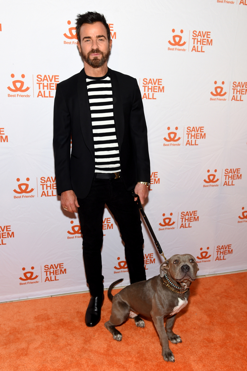 Justin Theroux: Kuma | Getty Images Photo by Jamie McCarthy/Best Friends Animal Society