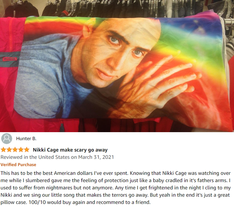 Custom Nicolas Cage Pillowcase | Reddit.com/DarrellDawson