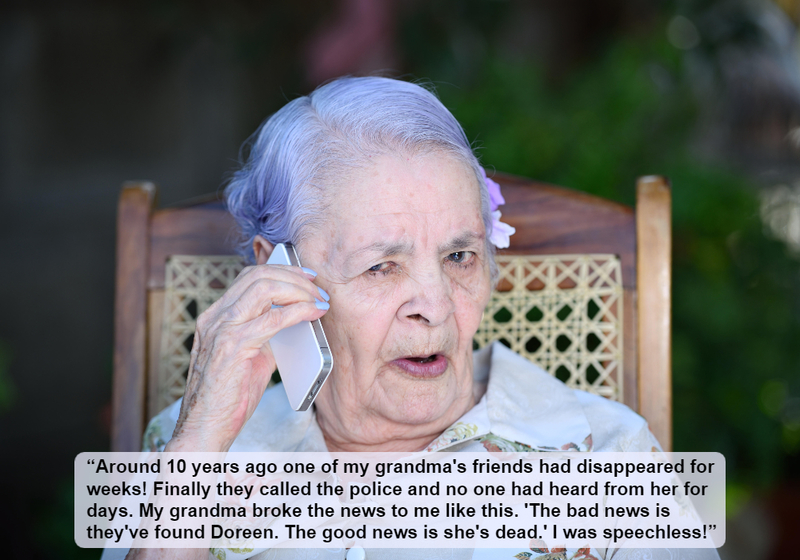 Grandma, Be Nice | Alamy Stock Photo