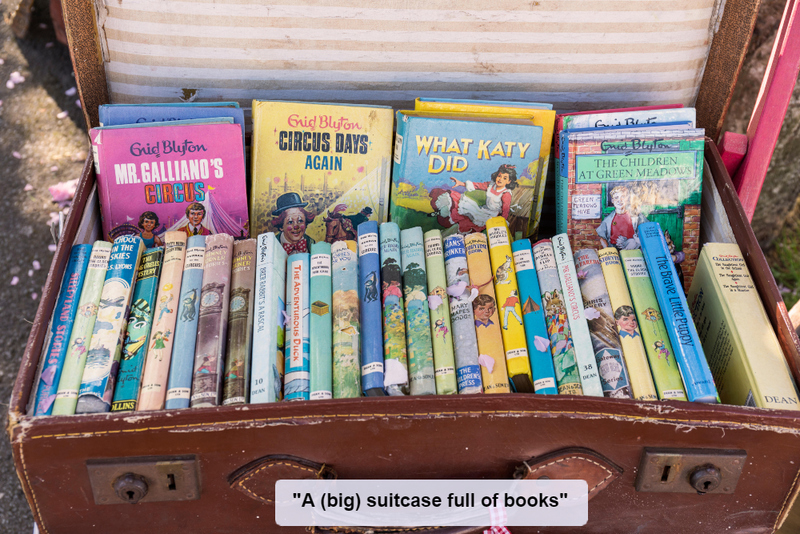 A Suitcase Full of Books | Alamy Stock Photo
