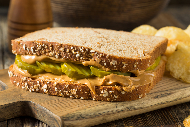 Peanut Butter and Pickle Sandwich | Shutterstock Photo by Brent Hofacker