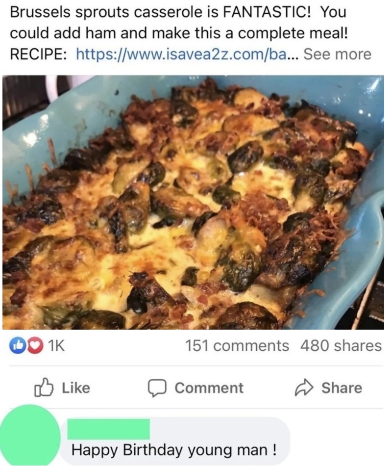 Birthdays and Brussel Sprouts | Reddit.com/Generic_user_28