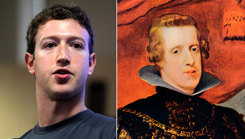 Mark Zuckerberg and King Philip IV of Spain | Getty Images Photo by Kim White & Print Collector