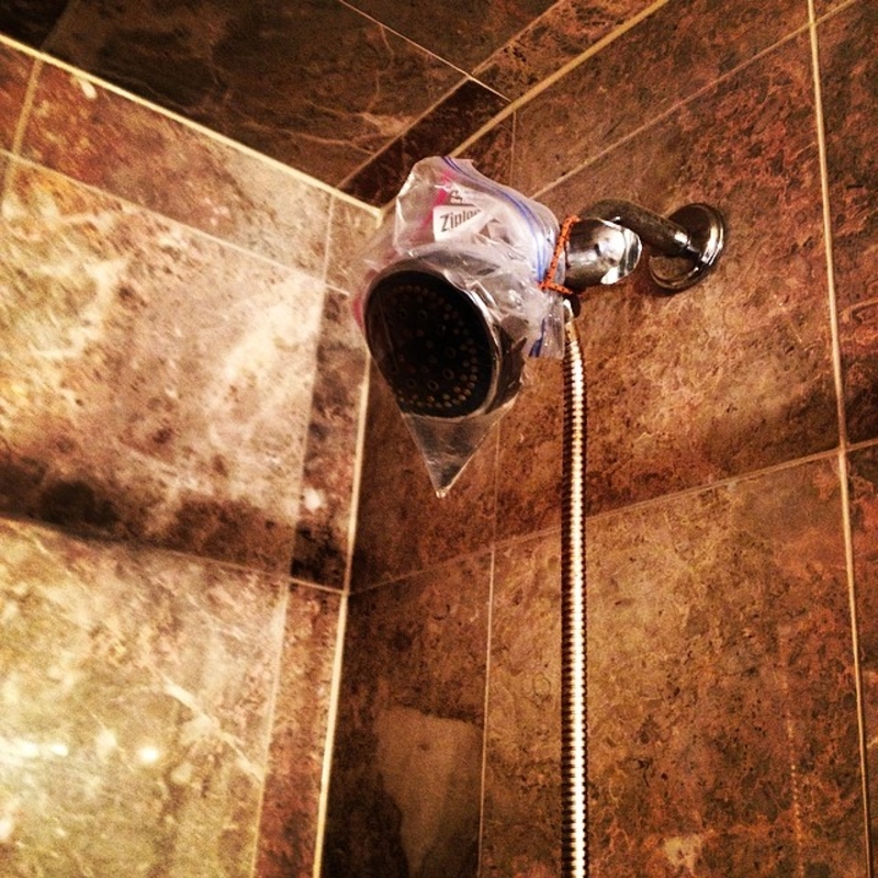 Vinegar Bath For Your Shower Head | Instagram/@amysueashcarter