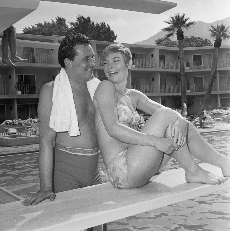 Patrick MacNee and Katherine Woodville | Getty Images Photo by Bettmann