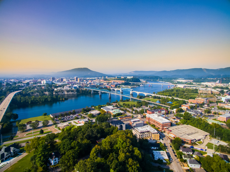 Chattanooga, Tennessee | Shutterstock Photo by Drone Trekkers