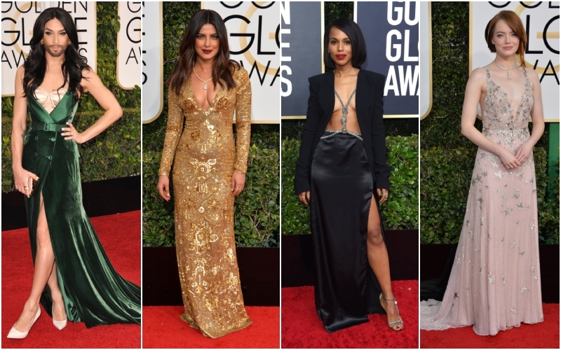 The Most Gorgeous Gowns Worn on the Golden Globes Red Carpet: Part 2 | Shutterstock Photo by Featureflash Photo Agency & Alamy Stock Photo by AFF/OConnor-Arroyo